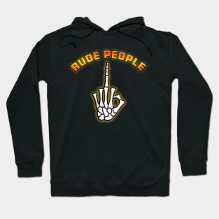 Fuck Rude People Orange Hoodie